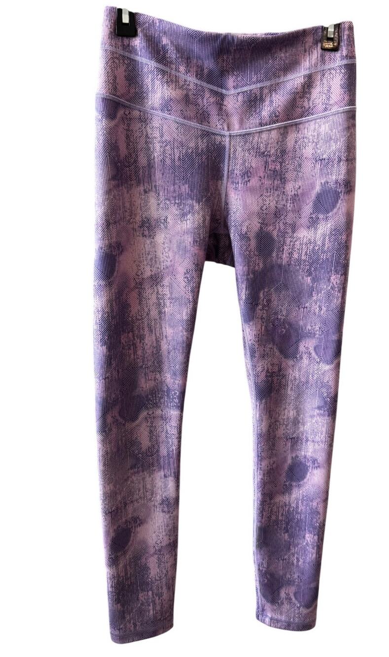 Calia by Carrie Underwood Women's Purple Texture Geometric Print Leggings Size M